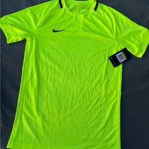 Nike Men’s Neon Green/Black Short-Sleeve Athletic Jersey